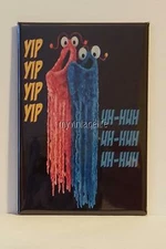 VINTAGE SESAME STREET YIP YIP YIP MONSTERS 2" x 3" Fridge MAGNET NOSTALGIA