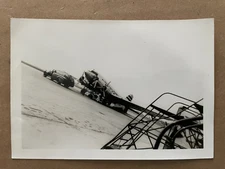 Vintage PHOTO TEXACO Gas Tanker Truck AIRPLANE Men working