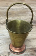Vintage Dollhouse Doll House Japan Copper Brass Bucket 1950's Pail Miniature