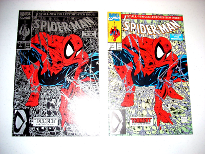 SPIDER-MAN #1 SILVER and REGULAR editions both NM/M Todd McFarlane