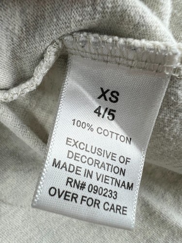 Essentials Fear of God Shirt XS 4/5 Kids Gray Long Sleeve Heather - Picture 5 of 9