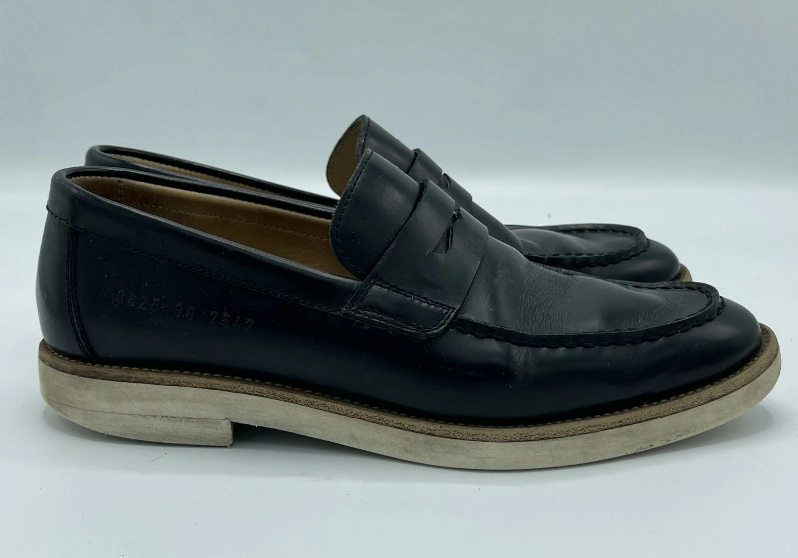 Mocassini penny da donna Common Projects in pelle taglia 8 US 38 EU neri bianchi