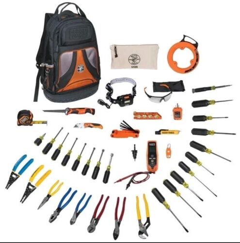 Klein Tools 80141 41-Piece Journeyman Electrician Tool Kit Backpack Free T-Shirt - 第 1/5 張圖片