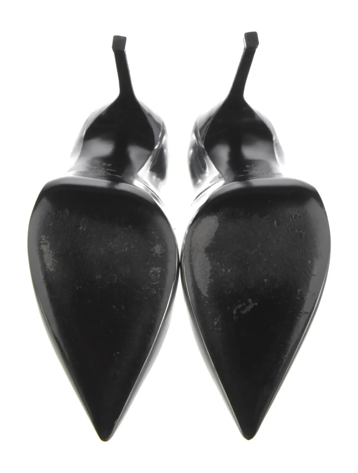 Décolleté in pelle argento Saint Laurent taglia 8 IT 38 ottime condizioni