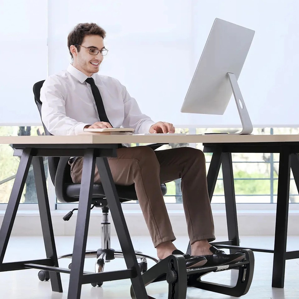 Under Desk Footrest with Massage Surface Ergonomic 6 Height Position