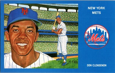 Postcard 1969 New York Mets #7 Don Clendenon MLB Major League Baseball