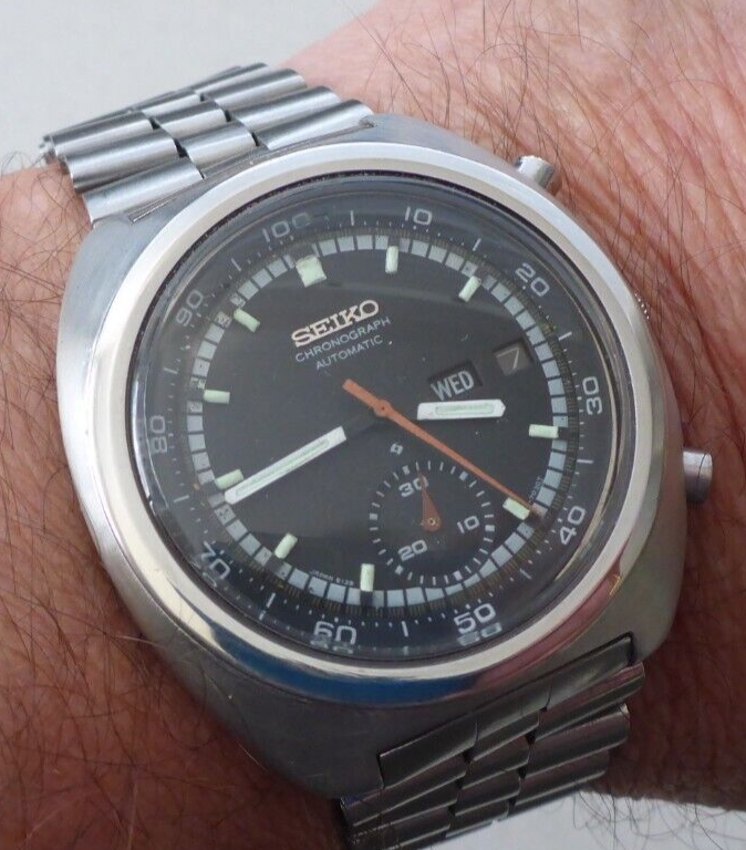 Seiko, Chrono, 1976 Vintage Man's, 6139-7002, All Original, O/h, G