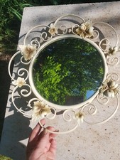 Vintage Fish Eye Mirror, convex mirror with ornate metal frame