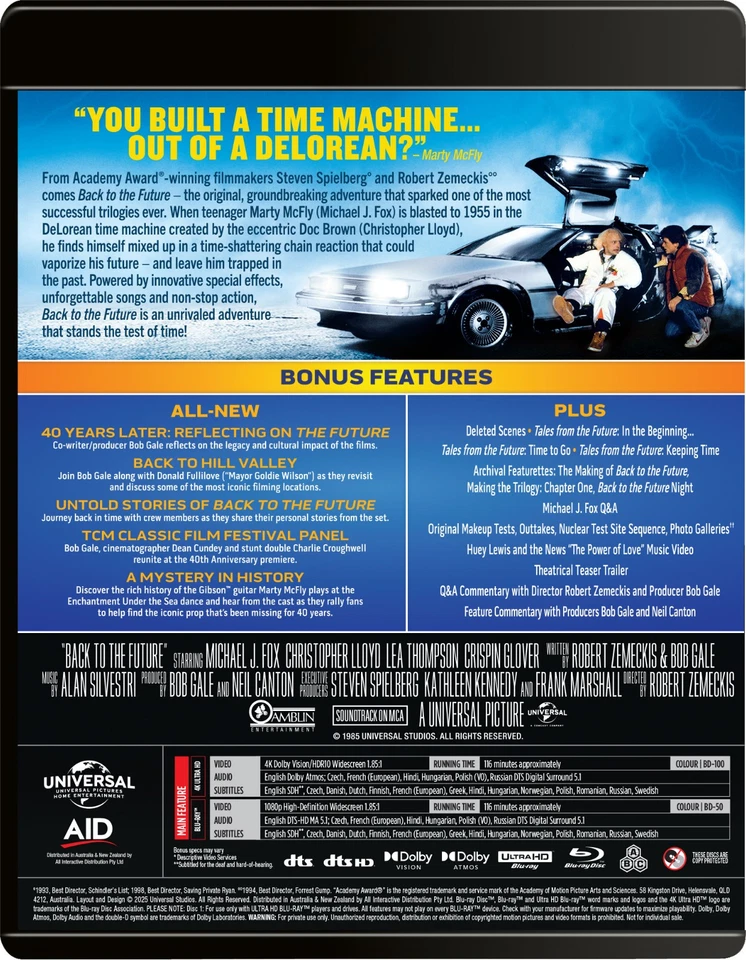 BRAND NEW Back To The Future - 40th Anniversary Trilogy (4K UHD Blu-Ray) - image 4 of 4