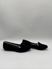 NWOB EuroSoft BERNIA Black Suede Round Toe Slip On Flats Women’s Size 7.5M
