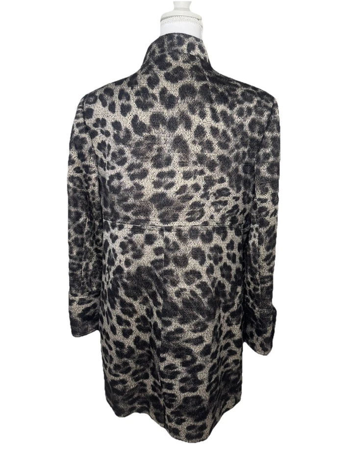 Chaqueta para mujer Carlisle talla 12 estampado de animales manga larga blazer con botones Foto 4 de 4