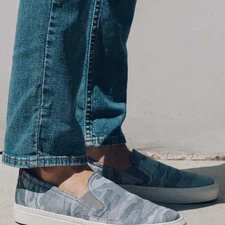 Soludos Sneakers Mens Size 11 Algarve Camo Canvas Gray & Blue