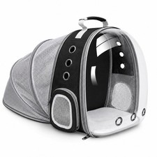 Expandable Cat Carrier Backpack for Cats and Dogs, Bubble Window Pet Travel B...