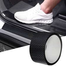 Car Door Sill Protector Scuff Cover Sticker Antiscratch 5d Carbon Fiber Strip