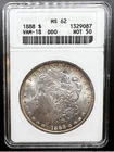 1888 $1 Morgan Silver Dollar ANACS MS62 OH VAM18 Rare Coin! - 25230
