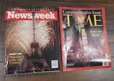 Vintage - COMMEMORATIVE ISSUES - Jan 1, 2000 - Time and Newsweek Magazines
