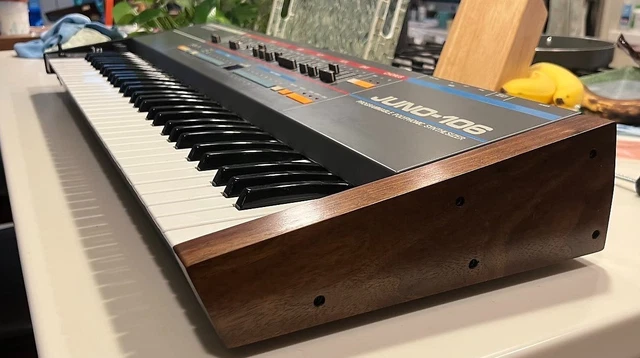 Roland Juno-106 Synthesizer Walnut Replacement Sides