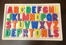 Vintage FISHER PRICE 673 Magnetic Alphabet Letters  Tray Complete