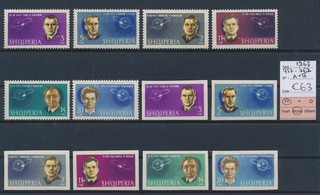 BV72446 Albania 1963 perf/imperf razzo astronauta ottimo lotto MNH cv 63 euro
