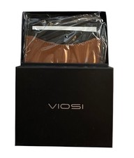 Tan/Black Pocket Wallet RFID Blocking Thin Leather Card Case with Gift Box