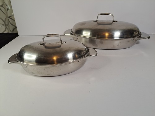 Juego de cazuela cubierta ovalada de acero inoxidable Revere Ware vintage - Lote de... - Imagen 3 de 14