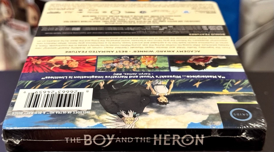 THE BOY and the HERON Limited Ed. STEELBOOK 4K BR Digital w/PROTECTOR New Mint - Image 4 of 4