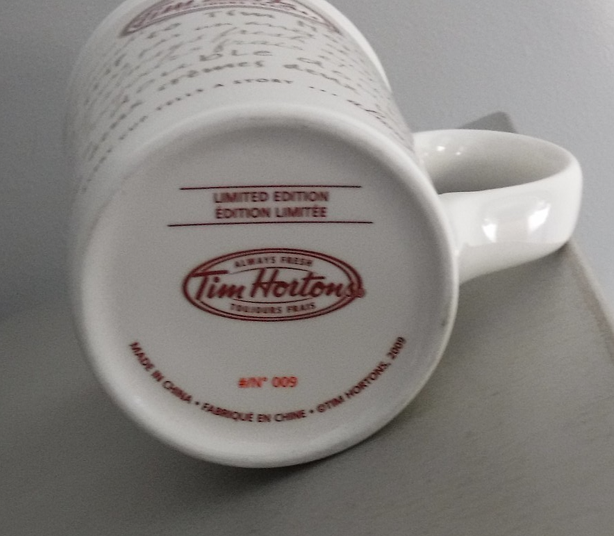 Always Expanded Edition Tim Hortons Limited Edition Coffee Mug Cup #009 Every Cup Tells A Story ...