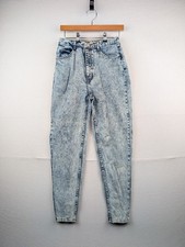 Vintage 80s Jordache Basics Mom Jeans Acid Wash Size 13 Bow Ties Made In USA