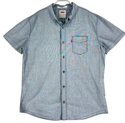 Levi's Herren Chemise Décontractée Manches Courtes Modern Fit Boutonnée 2XL Bleu - Photo 1/4