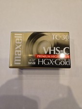 Maxwell VHS-C TC-30 Premium High Grade HGX-Gold Camcorder Video Cassette New