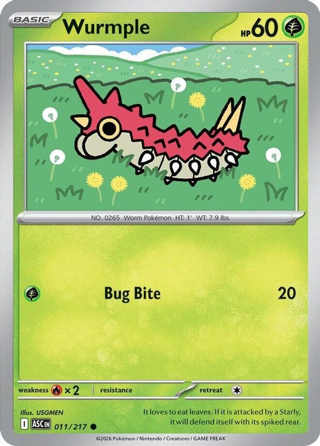 Pokemon Wurmple (11/575) Ascended Heroes NM