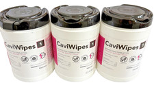Metrex CaviWipes 1 Towelettes Disinfecting Wipes Regular 160 Wipes Canister 3PCS