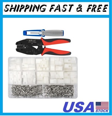 382Pcs Electrical Connector Housing Kit - 2/3/4/6/9/12 Pin Crimp Socket Molex