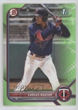 2022 Bowman Prospects Neon Green Border 102/399 Carlos Aguiar #BP-1 00gy