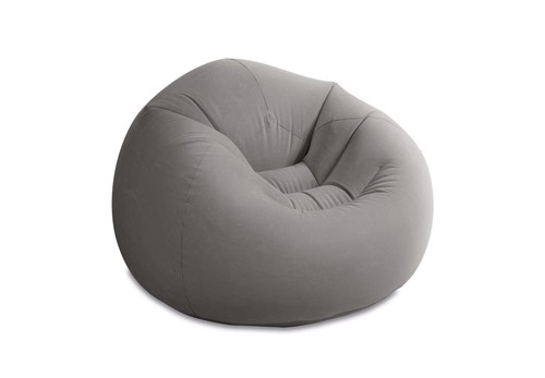 68579NP Poltrona Sacco Gonfiabile Vinile Grigio 114x114x71 cm - Foto 11 di 24