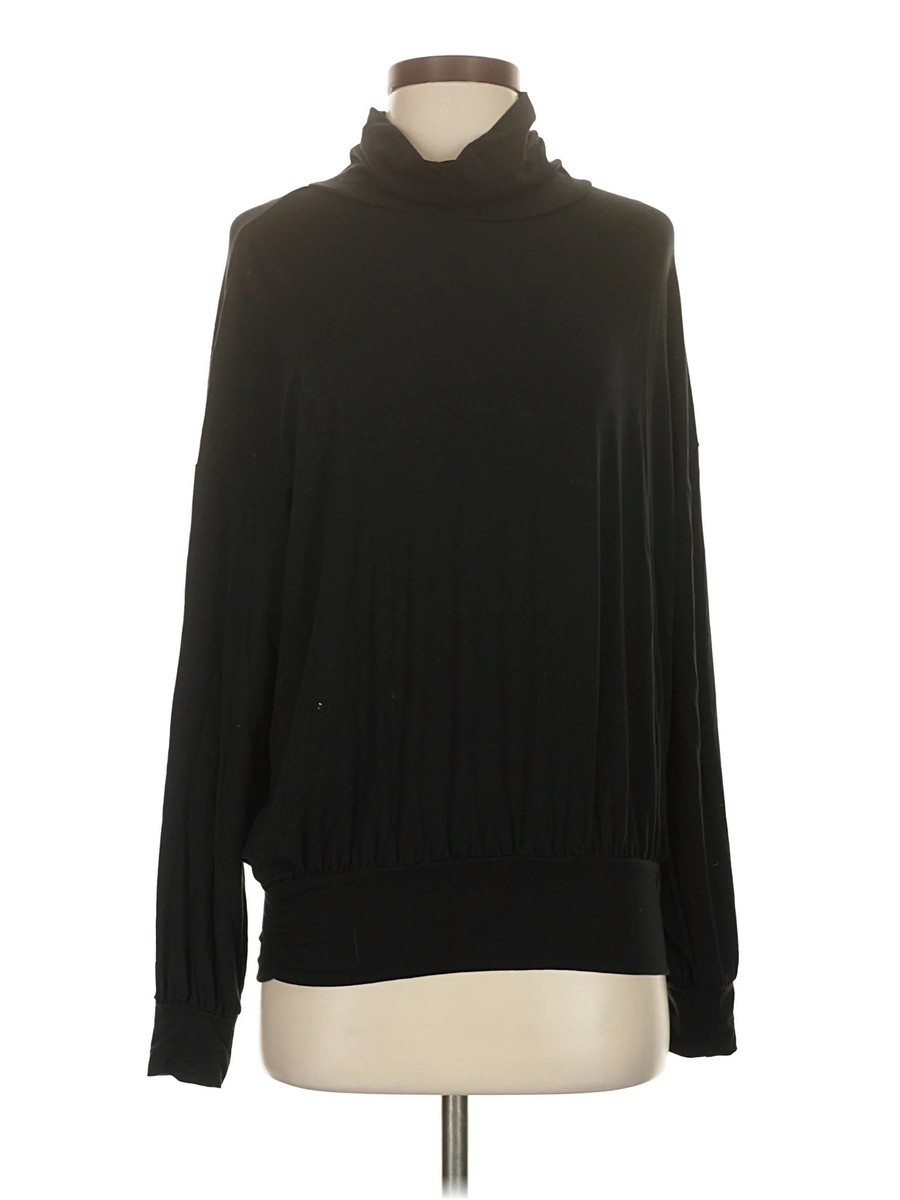 Garnet Hill Women Black Turtleneck Sweater S