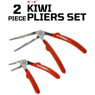 Kiwi Pliers Set, Thin Heads & Rubberized Grips