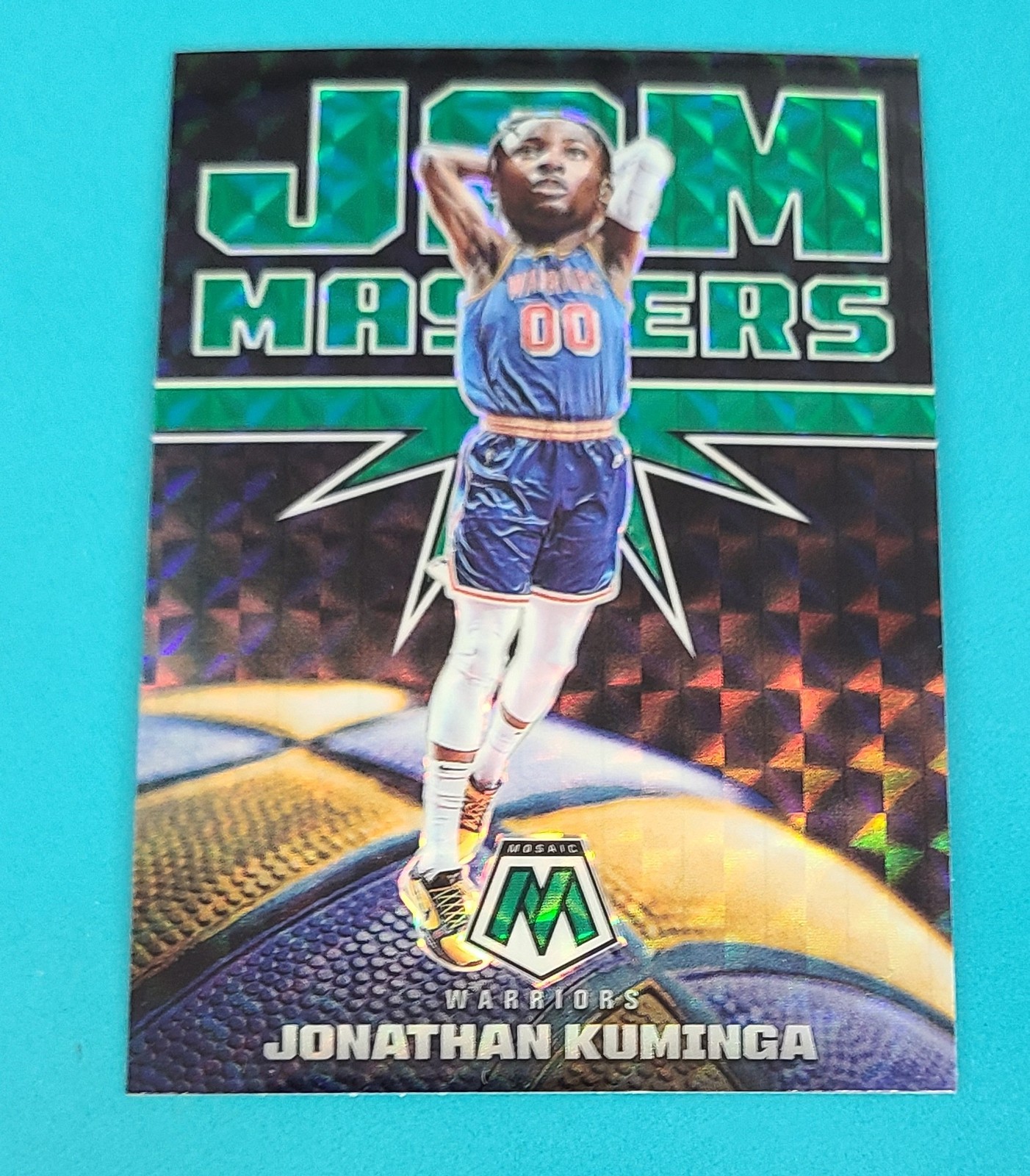 2021-22 Mosaic Jam Masters Mosaic Green #18 Jonathan Kuminga BASKETBALL Card T1