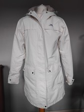 Trespass Women's Waterproof Windproof Coat Hooded Jacket Size M White