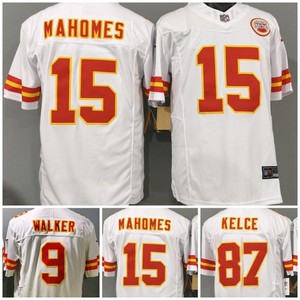 Tariffs Free! KC Chiefs F.U.S.E White Sewn Stitched Jersey.