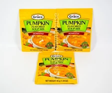 3 Grace Pumpkin Flavored Soup Mix Homestyle 1.59oz packet 04/11/2026