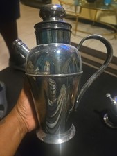 Vintage Sheffield Silver Co Large Cocktail Mixer Shaker Art Deco Made In USA
