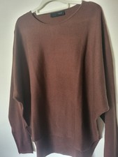 ZARA BROWN BATWING JUMPER Size S