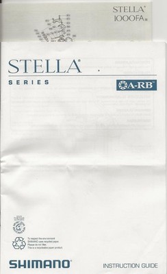 SHIMANO STELLA SERIES SCHEMATIC PARTS LIST INSTRUCTION GUIDE