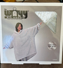 The Comfy Big Hoodie Plush Lined Oversized Pullover w/ Pockets Gray One Size