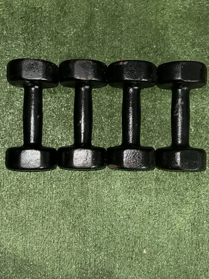 Par de mancuernas York cabeza redonda 10 lb X2 CANTIDAD vintage excelente estado Foto 2 de 2