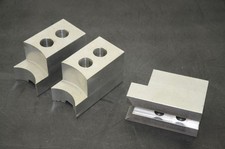 Serrated Soft Chuck Jaws, 4" x 2" x 2-7/16", Aluminum, Set of 3 J15