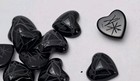 49 pieces Cabochon Heart Shaped Black 12mm Synthetic Stones — photo 3