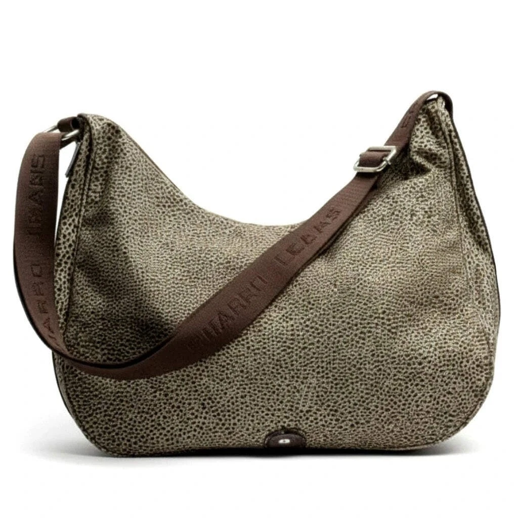 Borsa A Mezzaluna In Nylon Medio Fantasia Leopardo - Comoda E Pratica