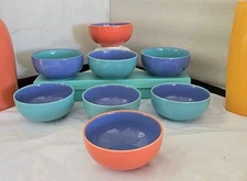 8 Lindt Stymeist Colorways Fruit Dessert Bowls Multicolor Japan Memphis Era Mint